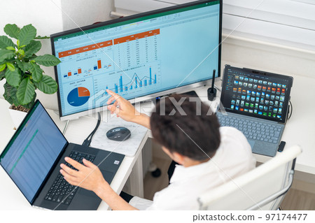 General affairs, accounting, clerical work, sales clerical work, general clerical work, clerical staff, spreadsheets, graphs, bird's-eye view, multi-display General affairs, accounting, clerical work, sales clerical work, general clerical work, clerical staff, spreadsheets, graphs, bird's-eye view, multi-display 97174477
