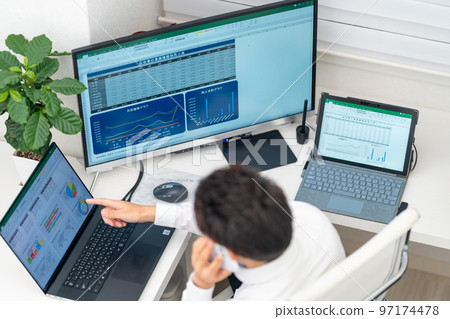 General affairs, accounting, clerical work, sales clerical work, general clerical work, clerical staff, spreadsheets, graphs, bird's-eye view, multi-display General affairs, accounting, clerical work, sales clerical work, general clerical work, clerical staff, spreadsheets, graphs, bird's-eye view, multi-display 97174478