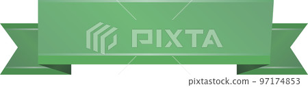 green ribbon simple illustration icon 97174853