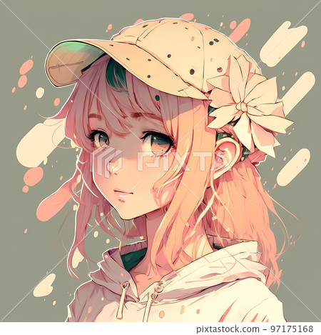 Yurufuwa girl with a faint smile "AI-generated image" 97175168