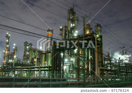 Kawasaki Plant Night view Kawasaki Plant Night view 97176324