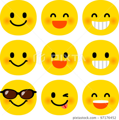 Smile mark illustration set 97176452