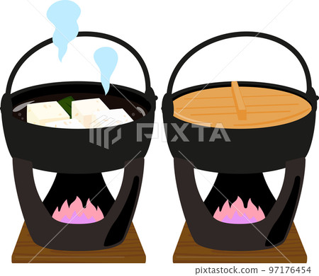 帶蓋和台式爐灶的台式鍋 97176454