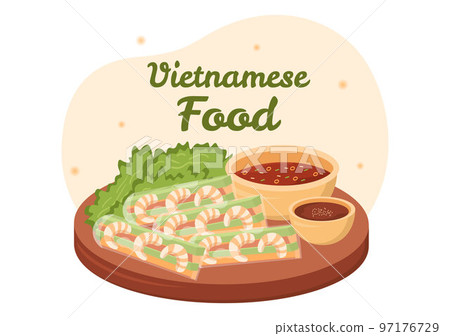 Vietnamese Food Restaurant Menu with Collection of Various Delicious Cuisine Dishes in Flat Style Cartoon Hand Drawn Templates Illustration Vietnamese Food Restaurant Menu with Collection of Various Delicious Cuisine Dishes in Flat Style Cartoon Hand Drawn Templates Illustration 97176729