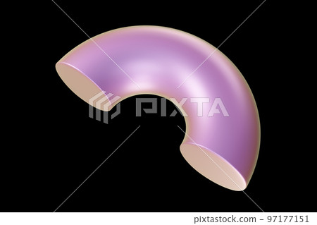 Geometric shape. Holographic 3d shape. 3d rendering. Geometric shape. Holographic 3d shape. 3d rendering. 97177151