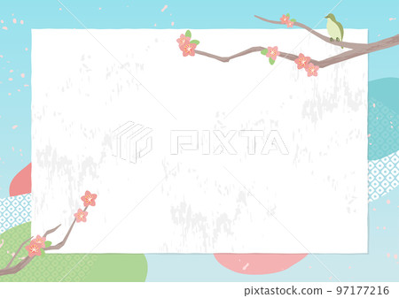 日式桃花背景矢量圖(A4比例水平方向) 日式桃花背景矢量圖(A4比例水平方向) 97177216