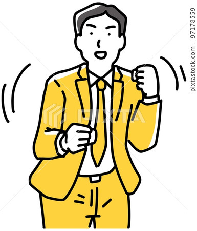 Businessman taking a fighting pose Businessman taking a fighting pose 97178559