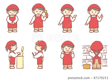 Super clerk set red uniform Super clerk set red uniform 97179251