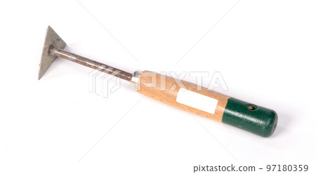Triangular Paint Scraper knife, isolated 97180359