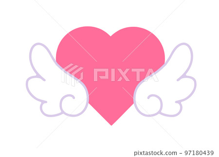 angel wings heart 97180439