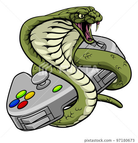 Cobra Snake Gamer Video Game Animal Team Mascot 97180673