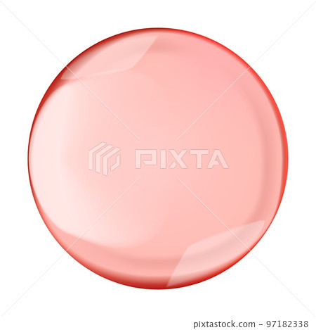 Red transparent bubble or round drop isolated on white background Red transparent bubble or round drop isolated on white background 97182338