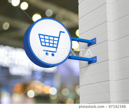 Business shopping online concept, 3D rendering Business shopping online concept, 3D rendering 97182386