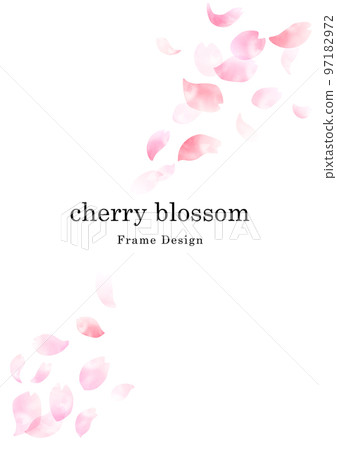Watercolor sakura frame design 97182972