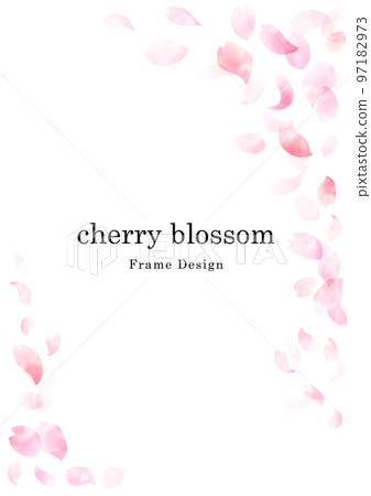 水彩櫻花框架設計 97182973