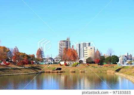 Scenery of Kanameike Park around Tokushige Station, Nagoya City 97183883