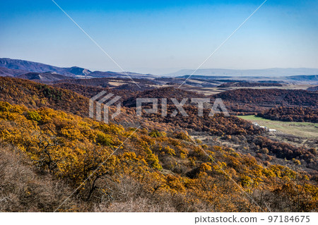 Autumnal landscape of Birtvisi canyon 97184675