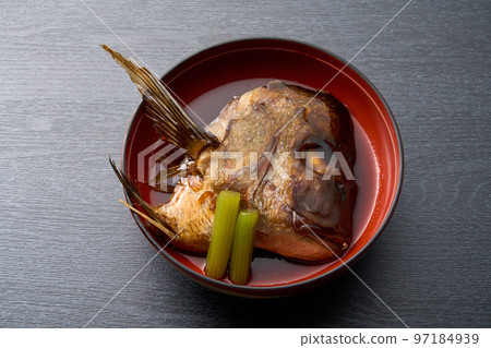 Japanese food, simmered sea bream head 97184939
