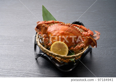 Japanese cuisine, salt-boiled migratory crab 97184941