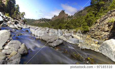 Taburiente River and Walls towers, Caldera de Taburiente National Park, Spain Taburiente River and Walls towers, Caldera de Taburiente National Park, Spain 97185310