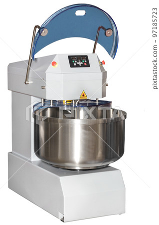 Dough mixer spiral automatic machine for food industry, isolated on white background. 97185723