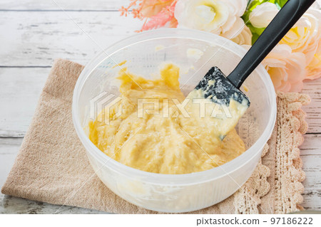 Making banana cake dough Making banana cake dough 97186222