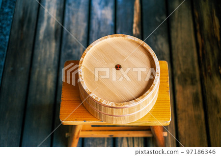 [#Hinoki] 浴缸和椅子 97186346