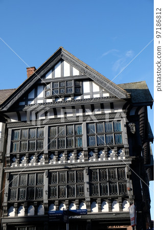 Mock Tudor buildings in Chester, UK. Mock Tudor buildings in Chester, UK. 97186812