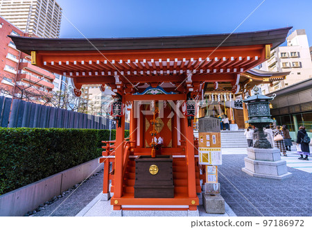 Tokyo cityscape in Japan with a view of Suitengu Tokyo cityscape in Japan with a view of Suitengu 97186972