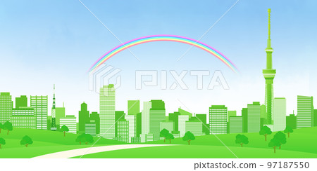 Skyscraper big city background material 97187550