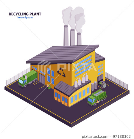 Isometric Garbage Illustration Isometric Garbage Illustration 97188302