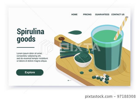 Isometric Spirulina Drink Website Isometric Spirulina Drink Website 97188308