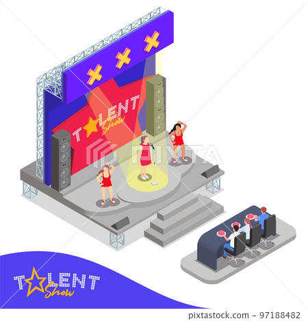 Isometric Talent Show Composition 97188482
