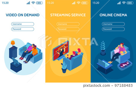 Online Cinema Banners Set 97188483