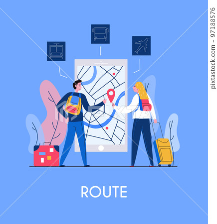 Tourism Mobile App Illustration Tourism Mobile App Illustration 97188576
