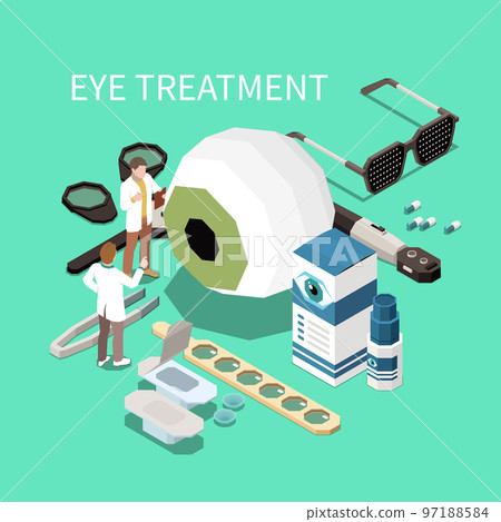 Ophthalmology Isometric Composition Ophthalmology Isometric Composition 97188584