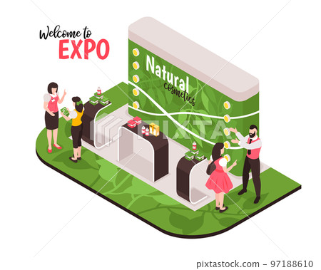 Isometric Expo Stand Composition Isometric Expo Stand Composition 97188610