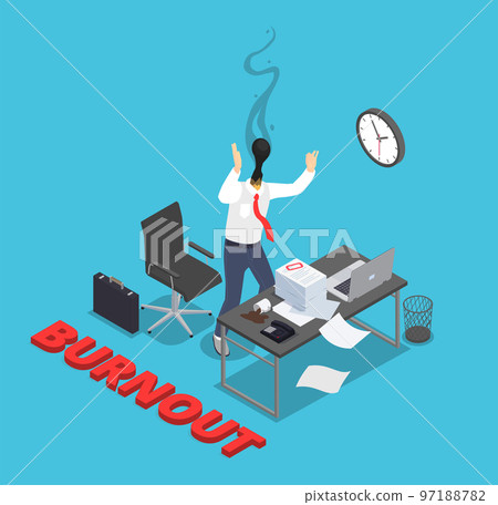 Professional Working Burnout Composition 97188782