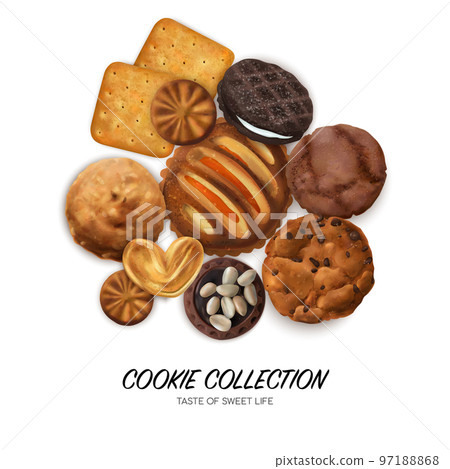 Realistic Cookies Concept Realistic Cookies Concept 97188868
