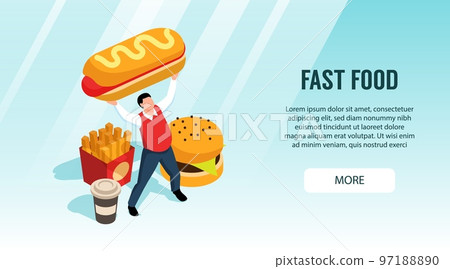 Fast Food Isometric Background Fast Food Isometric Background 97188890