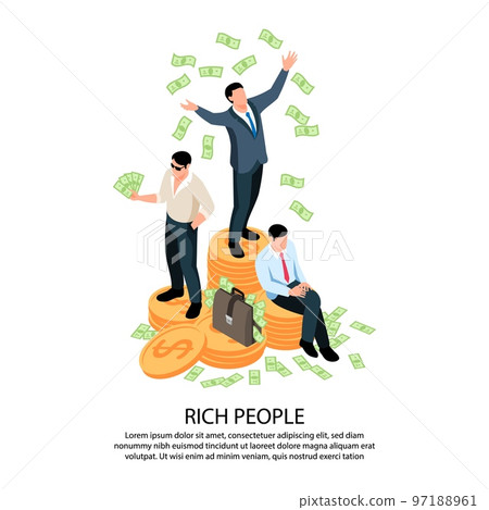 Rich People Isometric Composition Rich People Isometric Composition 97188961