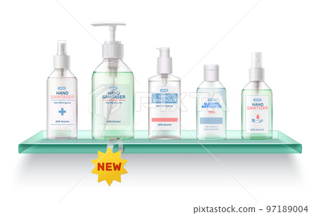 Sanitizer Bottles Realistic 97189004