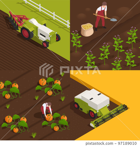 Harvesting Isometric Concept 97189010