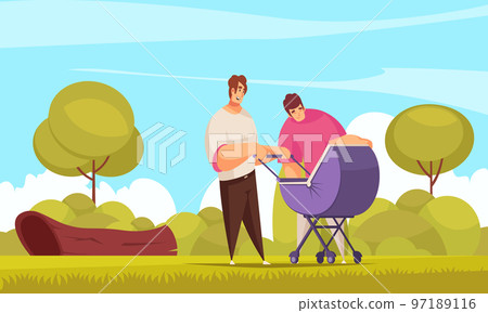 Homosexual Parents Walk Composition Homosexual Parents Walk Composition 97189116