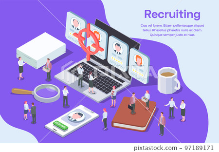 Human Resources Isometric Composition Human Resources Isometric Composition 97189171