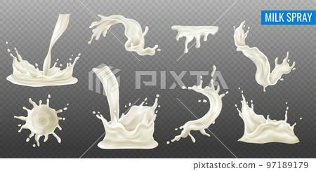 Milk Splash Transparent Set 97189179