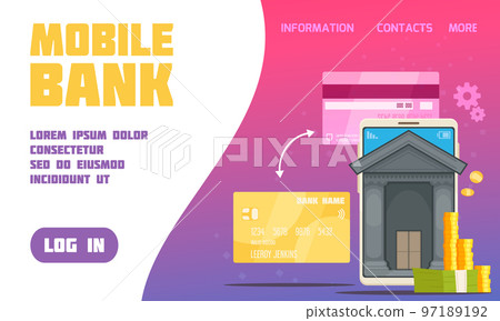 Mobile Bank Service Poster Mobile Bank Service Poster 97189192