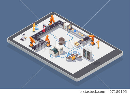 Smart Industry Isometric Composition Smart Industry Isometric Composition 97189193
