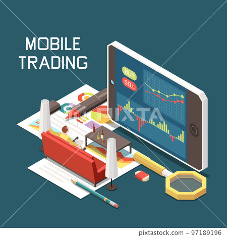 Online Trading Isometric Concept 97189196