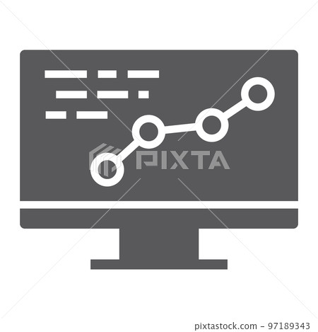 Development glyph icon, optimization and coding, computer sign, vector graphics, a solid pattern on a white background, eps 10. 97189343
